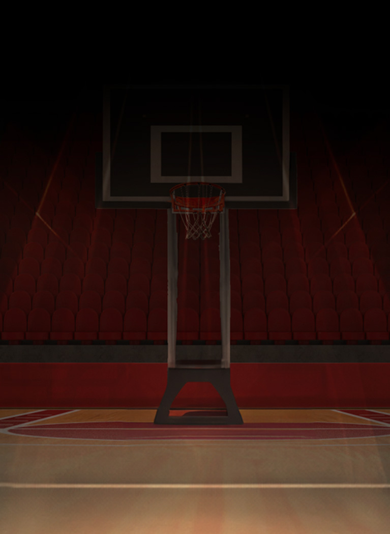 Bacsketball hoop and court background